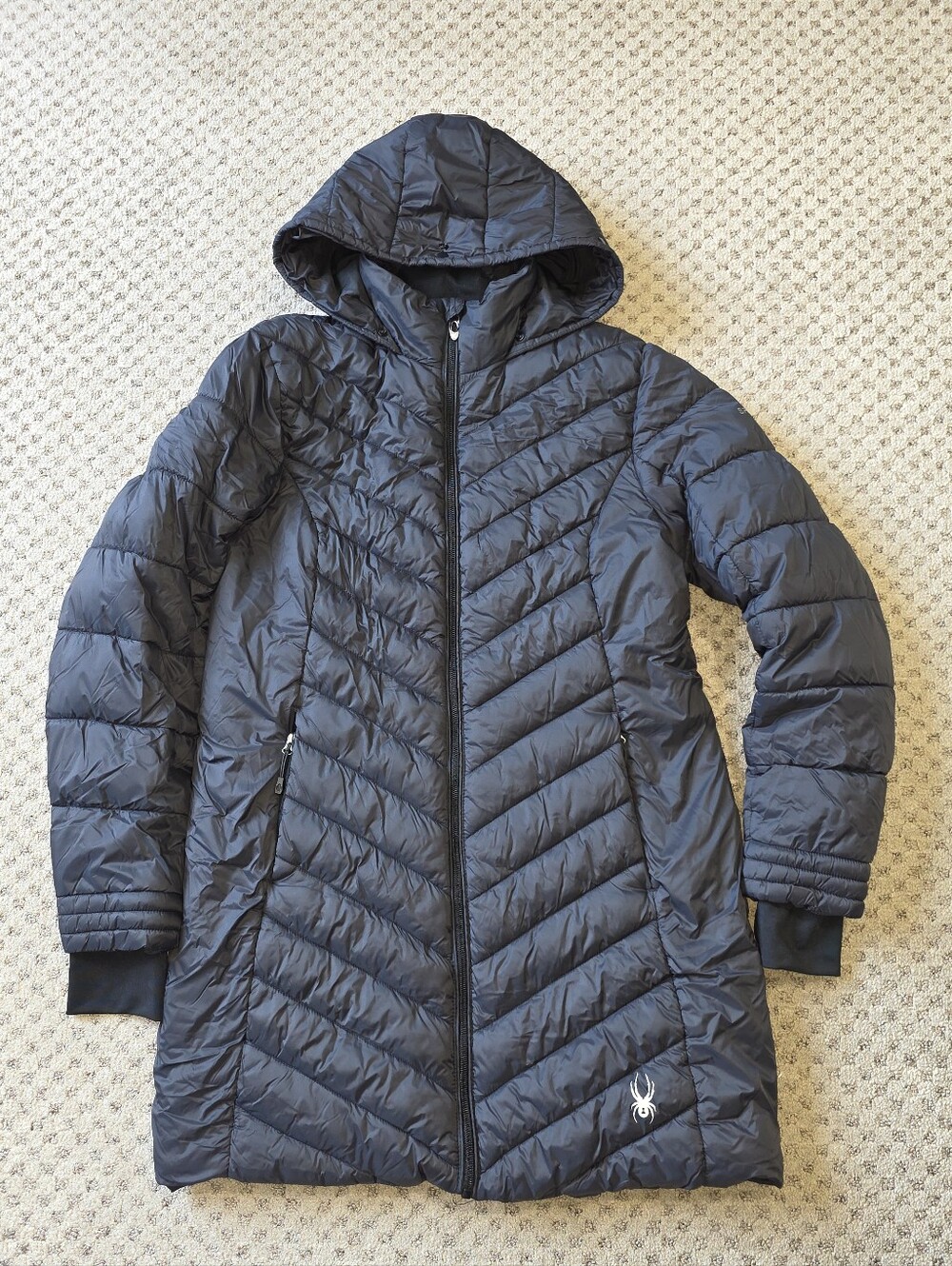 Spyder Boundless Long Puffer Coat- Black